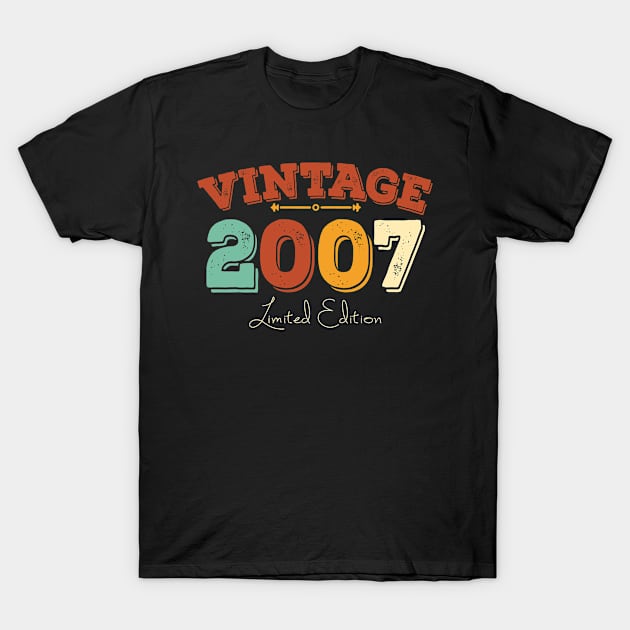 2007 Vintage Limited Edition Birthday gifts T-Shirt by mo designs 95